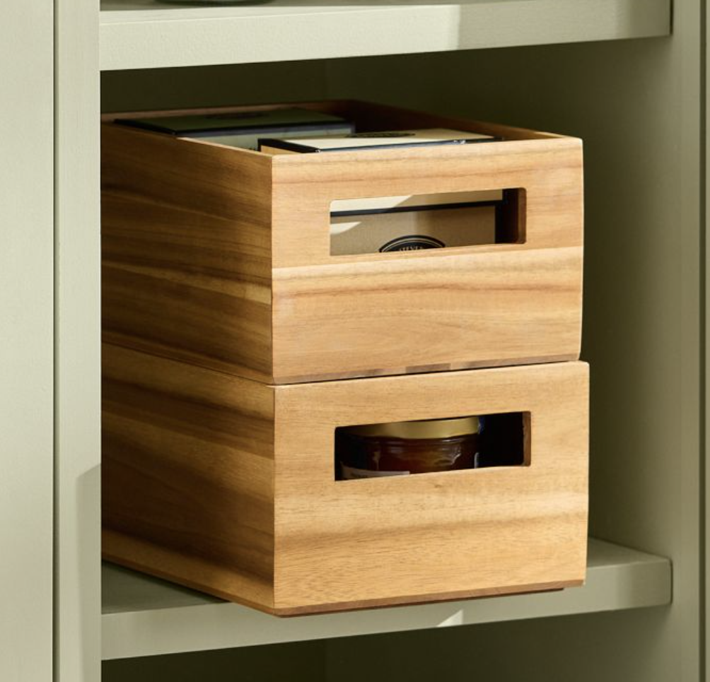 Acacia Wood Bin